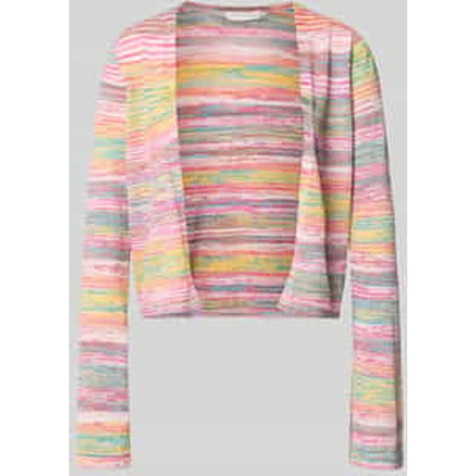 Cardigan van viscosemix met open voorkant