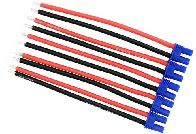 Store_7 - EC2 Female Connector - 5 stuks - 10 cm lengte - Silicone draad - Geschikt voor oplader - 16awg