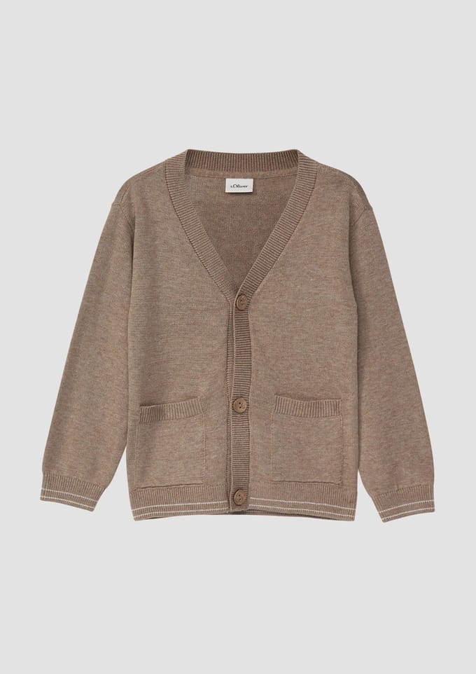 V-hals Brei Cardigan met knoopsluiting voor kinderen s.Oliver