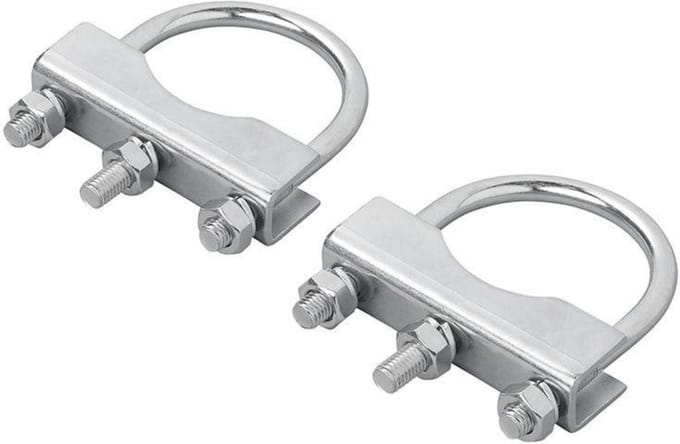 ProPlus U-beugel voor neuswielklem - staal - zilver - 60/70 mm - set van 2