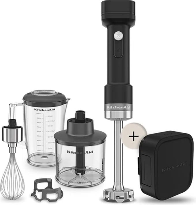 KitchenAid Go 5KHBRV75BM - Staafmixer - Draadloos - Met mengbeker 1 L