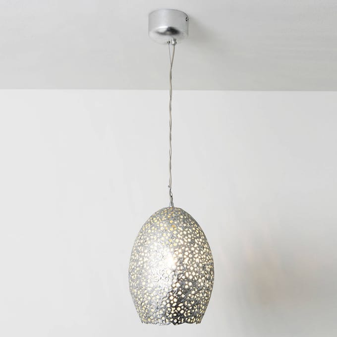 Holländer Hanglamp Cavalliere, zilver, Ø 22 cm