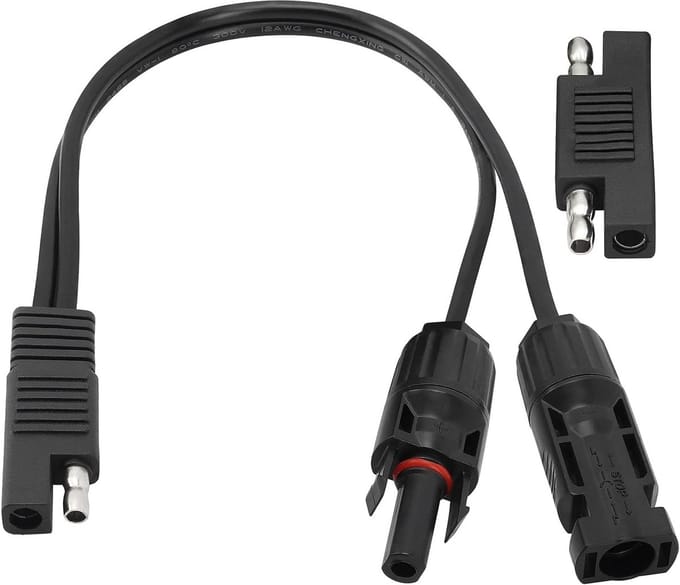 SAE naar Zonnepaneel Verlengstuk Kabel met Polariteitsomvormer Adapter