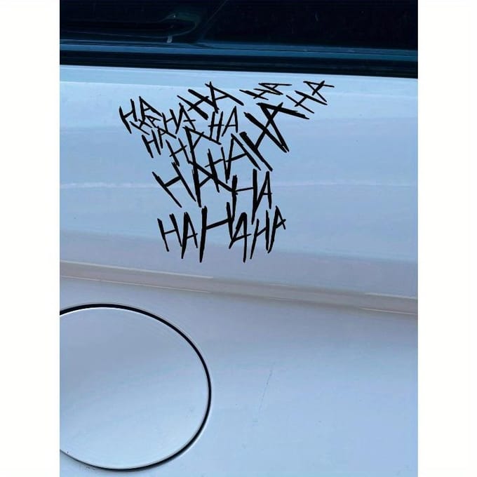 1 stuks Letter Grafische Autosticker one-size zwart