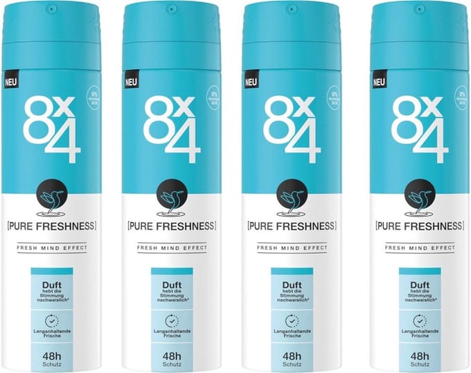 8 x 4 Deo Spray No 19 - Pure Freshness - 4 x 150 ml