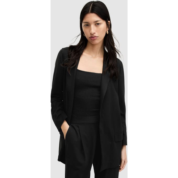 AllSaints Aleida Jersey Blazer Black Größe: 8 | Blazer Outlet | Damen | Schwarz