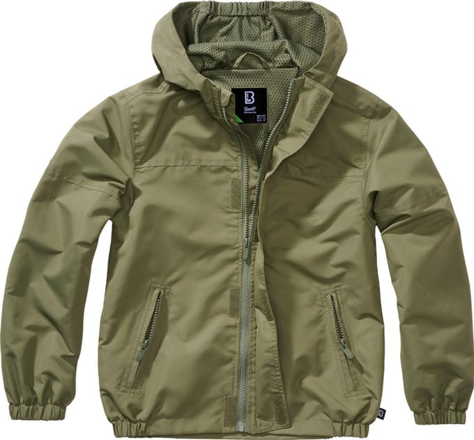 Brandit - Summer frontzip Kinder Windbreaker jacket - Kids 122/128 - Groen