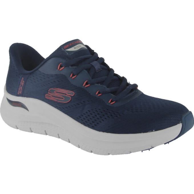 Skechers Arch Fit 2.0 Lestur Textiel Heren Marineblauw/rode Sneakers