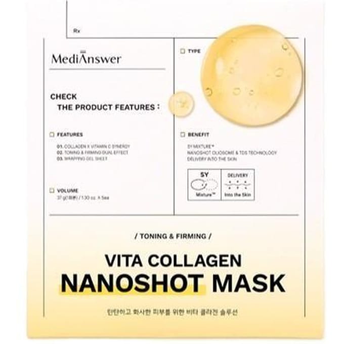 [MediAnswer] Vita Collageen Nanoshot Masker 37g*5EA beige