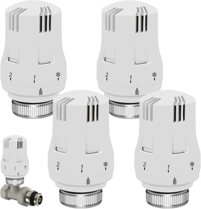 Thermostaatknoppen voor Radiatorventielen (M30 x 1,5) - 4 Stuks