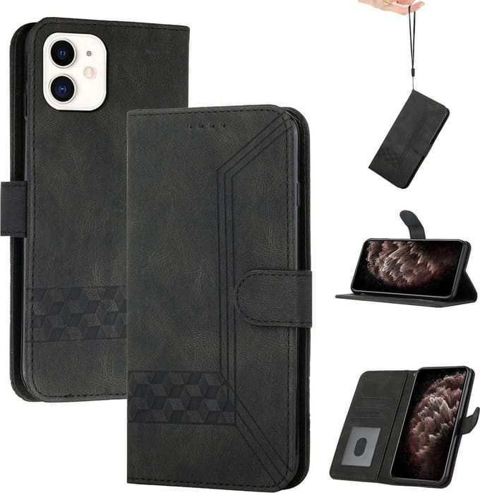 Bookcase geschikt voor Apple iPhone 11 | PU Lederen Telefoonhoesje | Pasjeshouder | Zwart