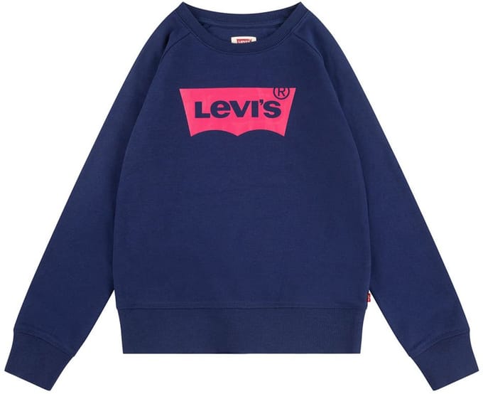 Levi´s ® Kids Ket Item Logo Sweatshirt Blauw 3 Months Meisje