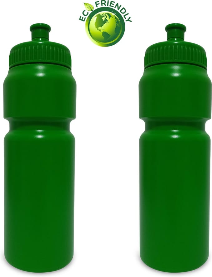 Drinkbus 750ml x2 - waterflessen volwassenen/kinderen - Groen