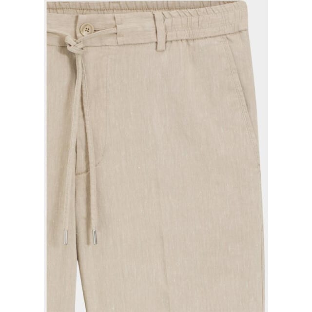 Modern fit straight leg broek van linnenmix model 'KANE1'