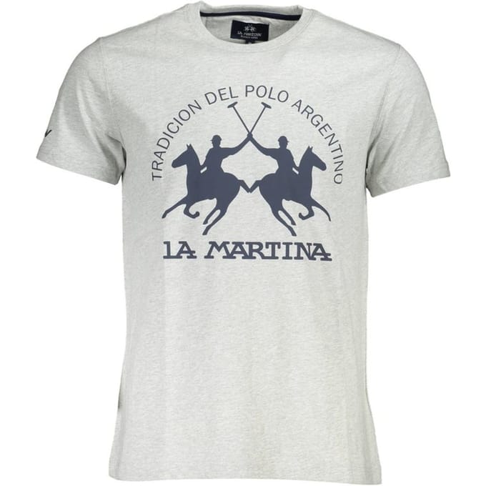 La Martina Grigio Katoenen Heren T-Shirt
