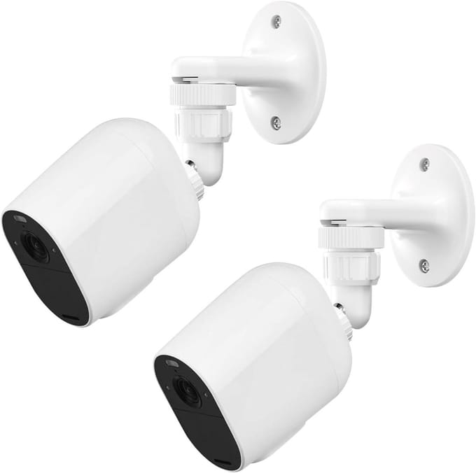 Muurbeugel Set - Camera Ophanging - Beveiliging Monteren - 360 Graden Verstelbaar - 2 Stuks - Wit