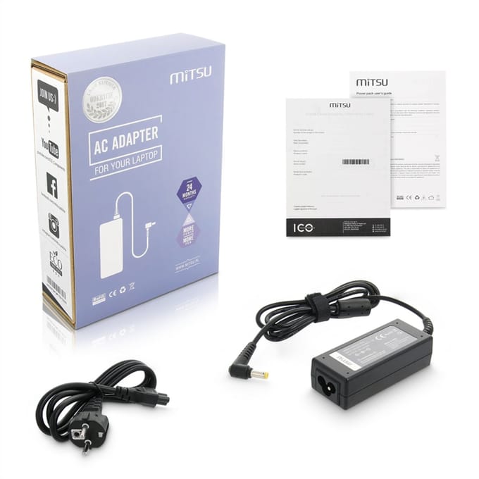 Mitsu - Laptop Adapter - 19V 2.37A - 45W - Veiligheidsvoorzieningen