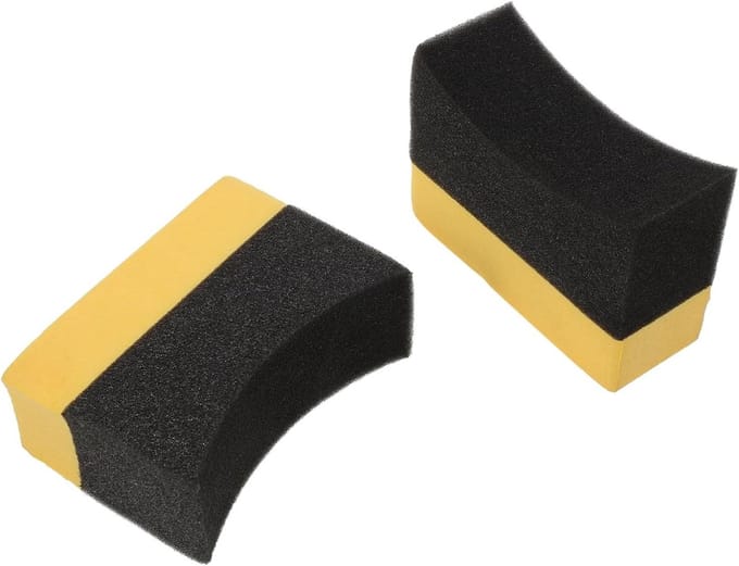 Banden Applicator Borstel - Spons Pad - Auto Onderhoud - Gebogen Ontwerp - 10 x 7.2 x 3.8 cm - Multicolor