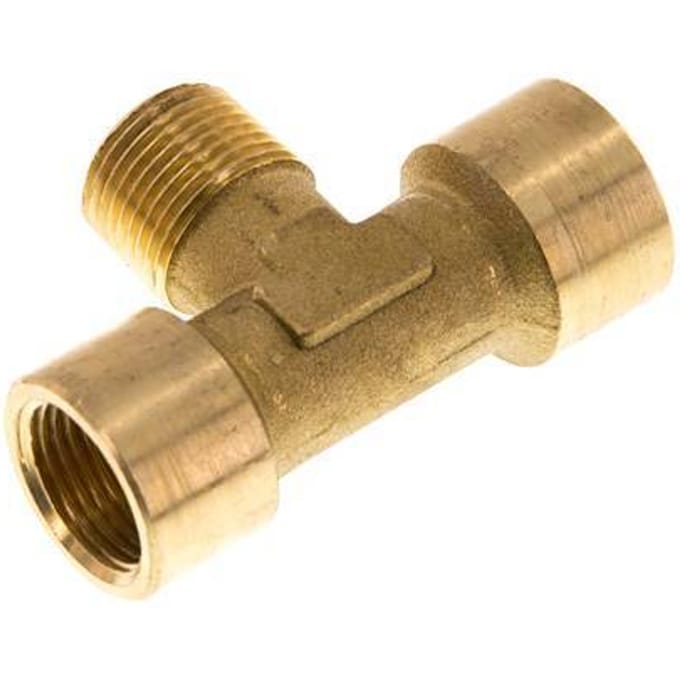 T-Koppeling G3/8'' Binnendraad X R3/8'' Buitendraad Messing 16bar [2 Stuks]
