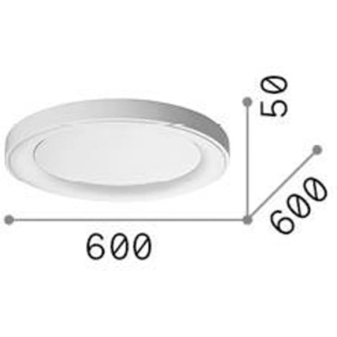 Ideal Lux plafondlamp Planet, wit, Ø 60 cm, metaal
