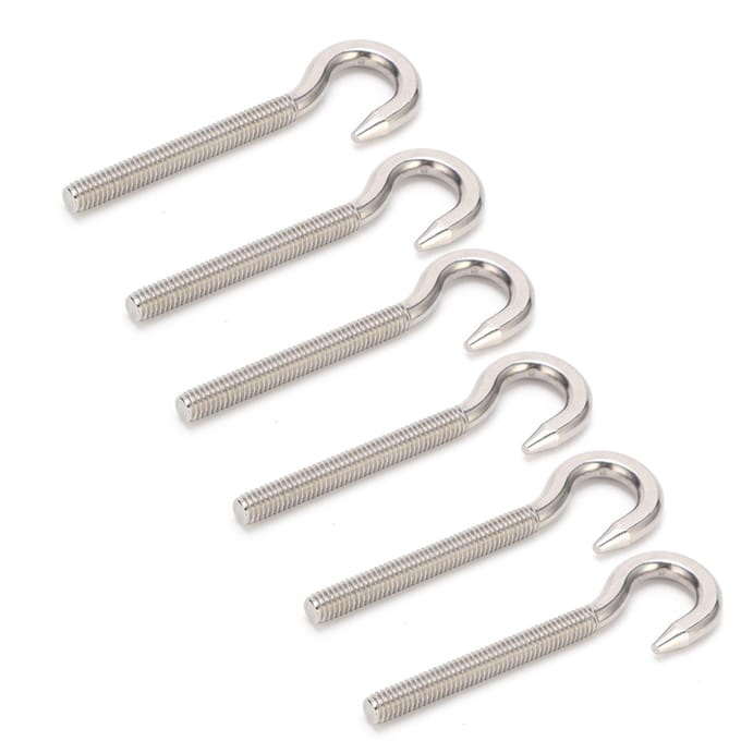 10 stuks oogschroef 304 roestvrij staal open bout haak oogje schroefdraad schroeven hardware