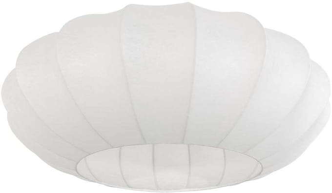 Witte textiele lampenkap K10942S Ø60cm met E27 support - Steinhauer trendy kappen voor binnen