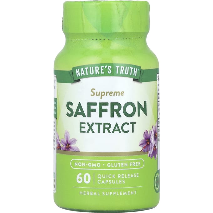 Nature'S Truth, Supreme Saffraan Extract, Snel Oplosbare Capsules, 60 (88,5 mg per capsule)
