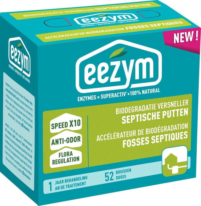 Eezym - Biodegradatie Versneller - Septische putten - 52 dosissen (1 jaar)