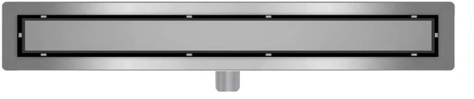 DutchLine - Douchegoot met flens en tegelrooster - RVS - 900x70mm