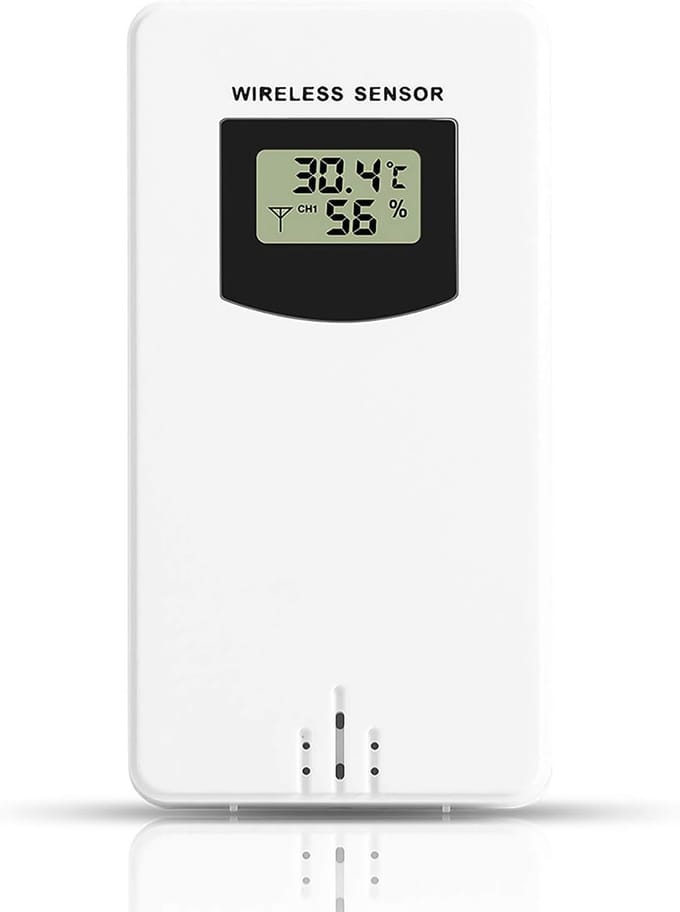 Draadloze Buitensensor voor Weerstation - Buitenthermometer en Hygrometer met 60 m Bereik