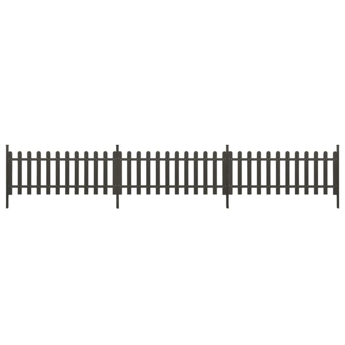vidaXL - Hek - met - palen - 3 - st - 614x80 - cm - HKC