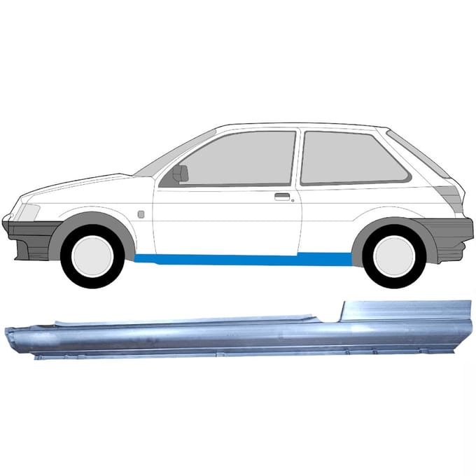 Volledige dorpel voor Ford Fiesta 1989-1995 / Links