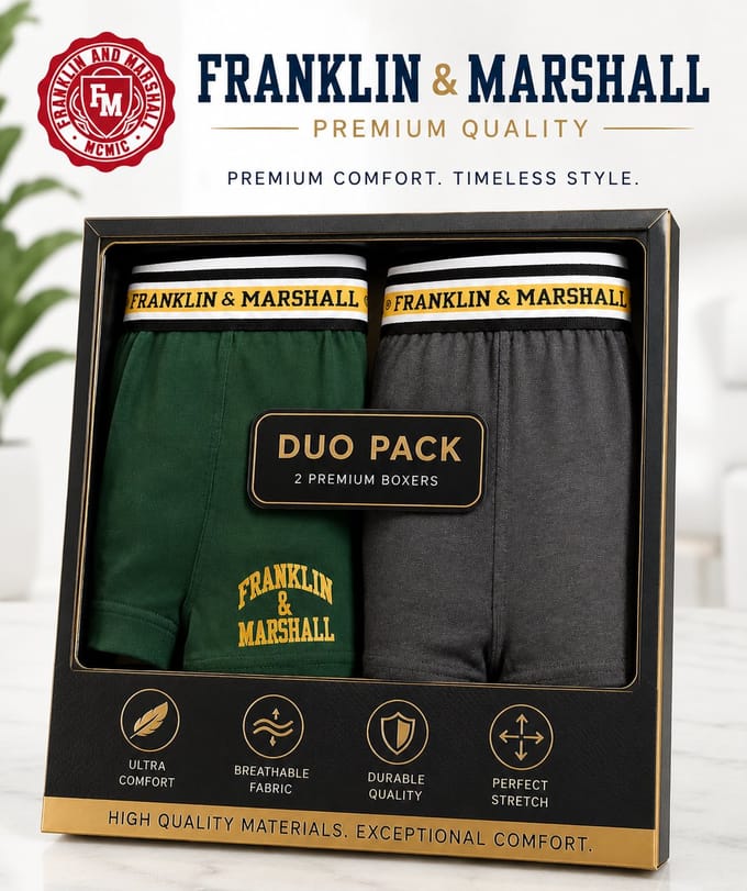 Franklin & Marshall Boxershorts- heren Boxershorts - Duo pack