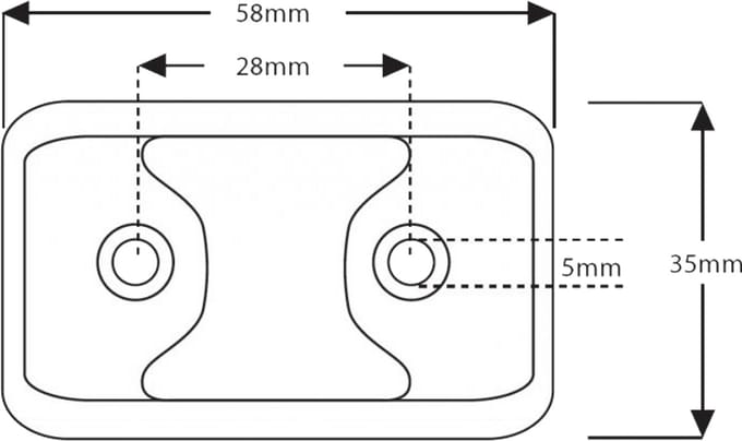 Markeringslicht - Ledson - 2.3 - 5.8cm - Wit - 12V-24V
