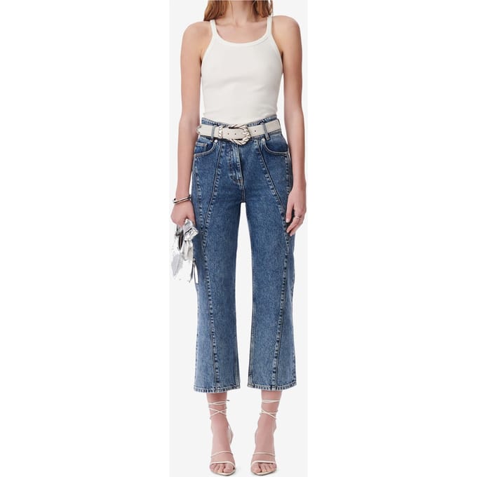 IRO Paris Hanifi Trouser Mid Blue Größe: W29 | Ausgestellte Hosen Outlet | Damen | Blau