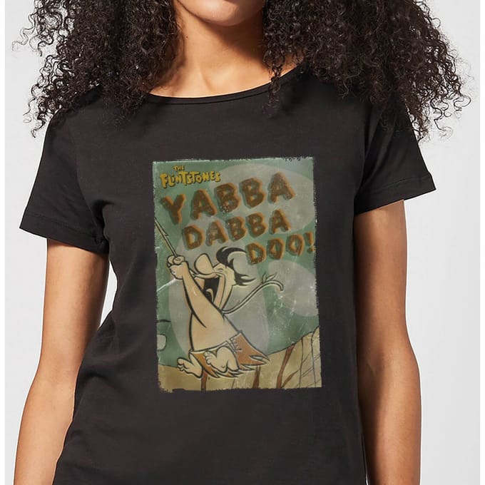 The Flintstones Yabba Dabba Doo! Women's T-Shirt - Black - S