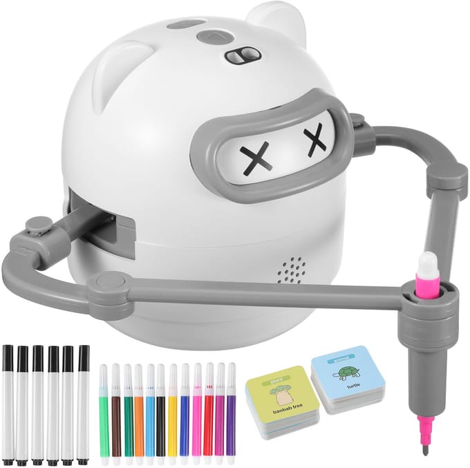 Slimme Tekenrobot – Voice Interactive, STEM Coding Toy voor Kinderen – 12 x 10 x 10 cm / 4,7 x 3,9 x 3,9 inch – Wit