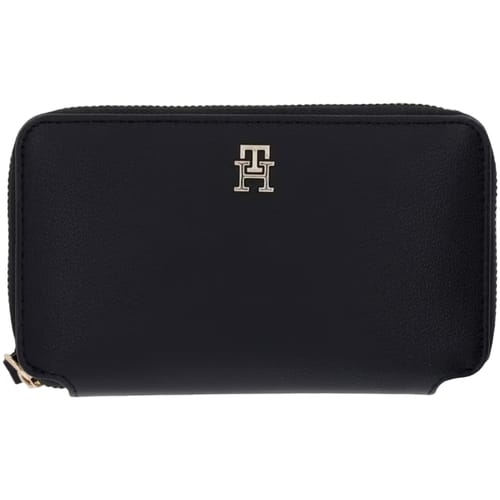 Portemonnee Tommy Hilfiger TH LOGOTAPE COMPACT ZIP AROUND AW0AW18699