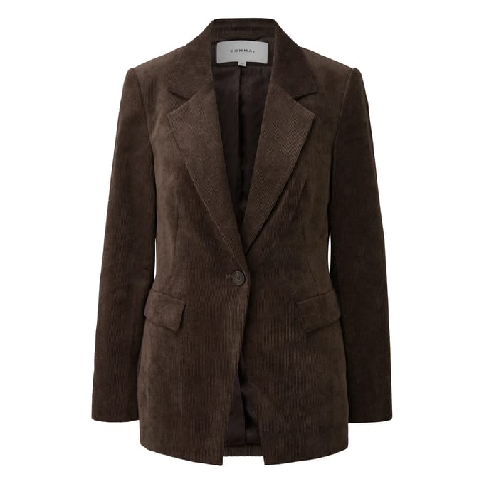 Dunne corduroy blazer voor dames COMMA