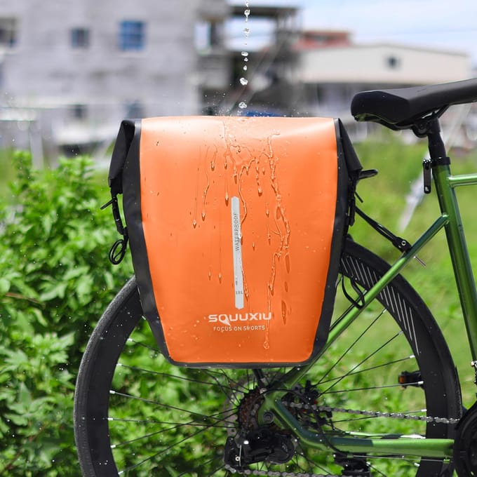 1 paire de sacoches de vélo multifonctions pour siège arrière de vélo 1pc noir