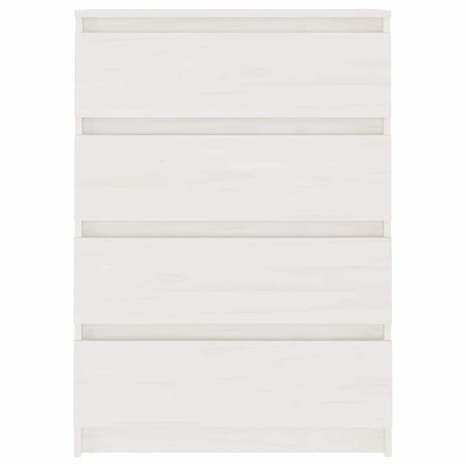 vidaXL Bijzetkast 60x36x84 cm massief grenenhout wit
