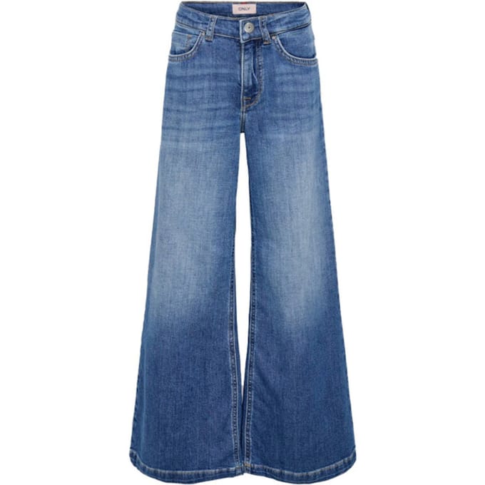ONLY - KOGCALIFORNIA wide flared broek - Blauw - Maat 152