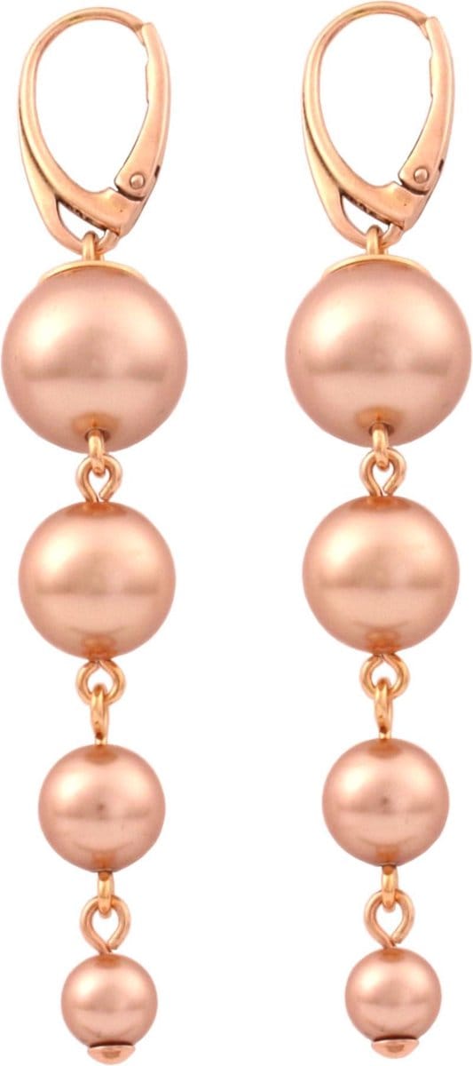 ARLIZI 1739 Oorbellen Parels - Roséverguld - 7 cm