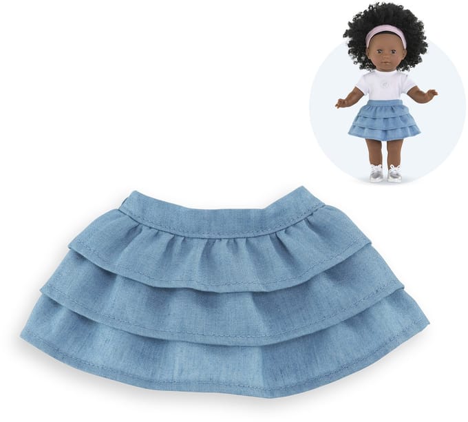 Corolle poppenrokje blauw 36cm - mode accessoire voor poppen.