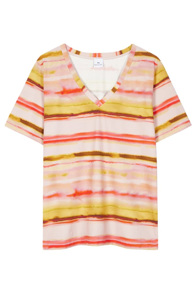 Paul Smith Womens Tshirt Powder Pink Maat: L | Tops Outlet | Dames | Roze