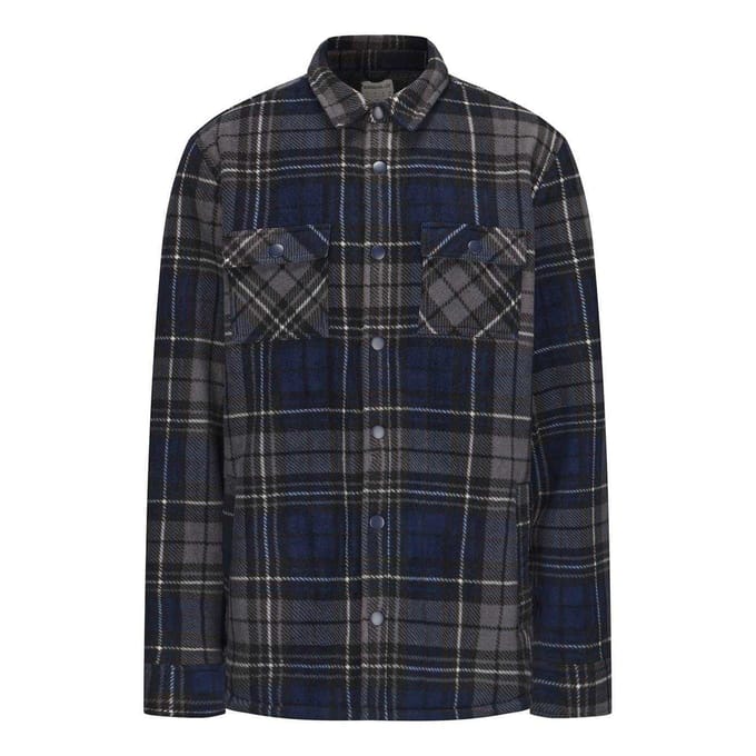 SoulCal Heren geruite polyester jas (Marine)
