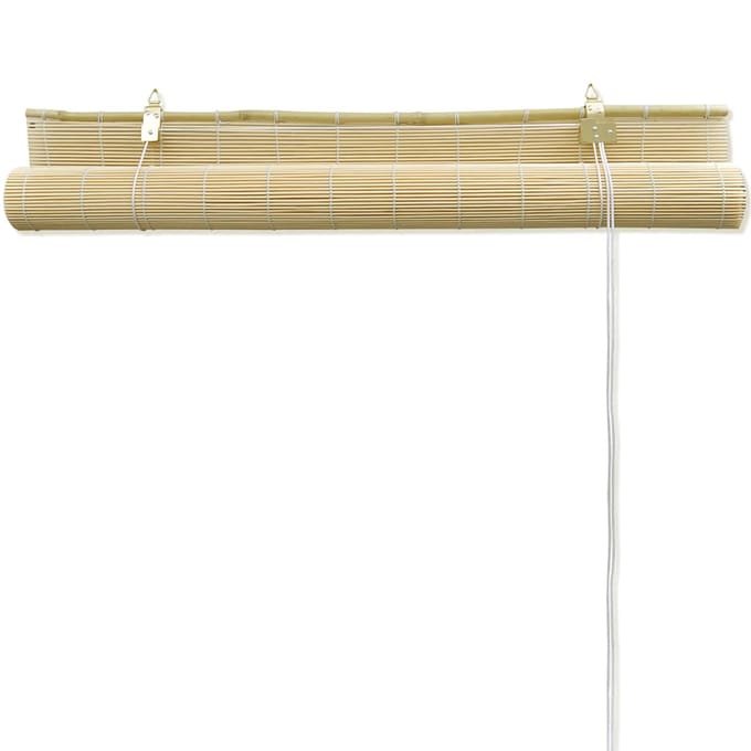 vidaXL - Rolgordijn - 80x160 - cm - bamboe - natuurlijk