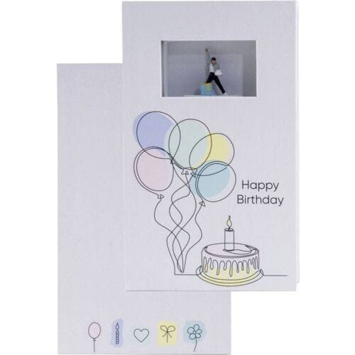 NOCH 0099507 Cadeaubox Happy Birthday  figuren Handbeschilderd