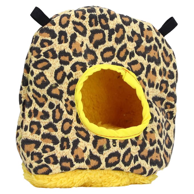 Warm Vogelhuisje Ronde Vorm Zacht Pluche Ruimtebesparend Gemakkelijk Schoon te Maken Veiligheid Papegaaien HuisLuipaardprint kleur luipaardprint