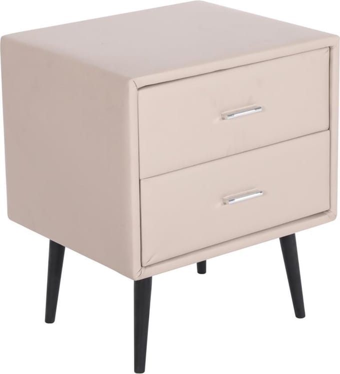 ESSONNE - Nachtkastje - Beige - Kunstleer